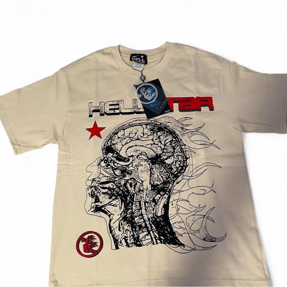 Hellstar Beige Graphic Tee